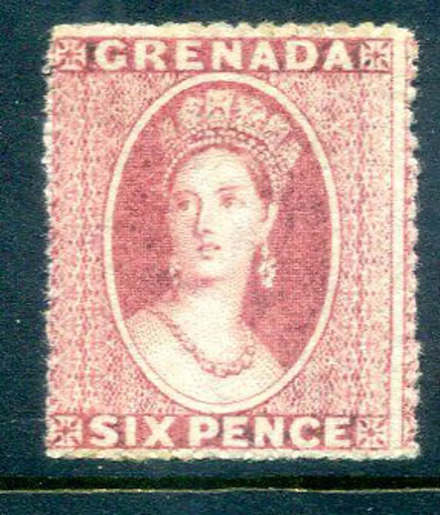 Grenada 1863/71 6d rose, small star wmk, rough ... Image 1++