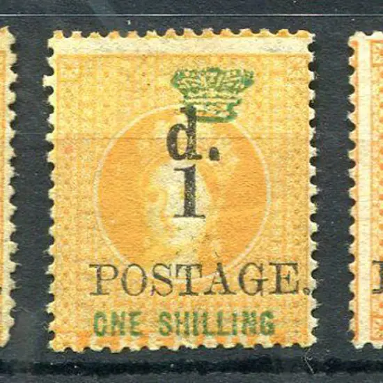 Grenada 1886 Revenue stamps with 1d surcharge on ...