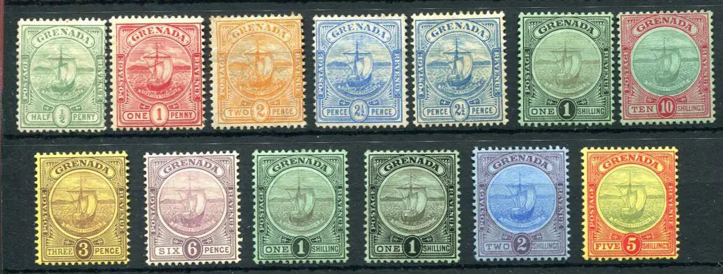 Grenada 1906 Badge issue with MCA wmk to 2½d, 1908 ... Image 1++