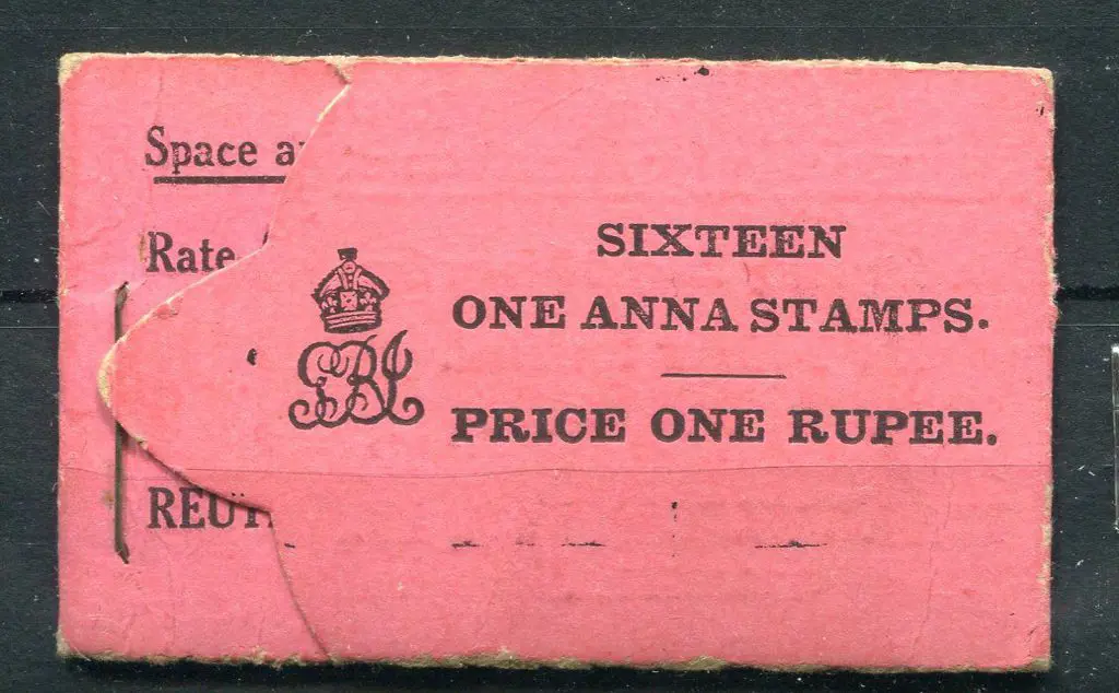 India 1912/22 1r KGV booklet containing 16 x 1a in ... Image 1++