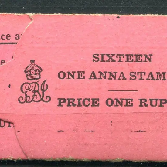 India 1912/22 1r KGV booklet containing 16 x 1a in ...