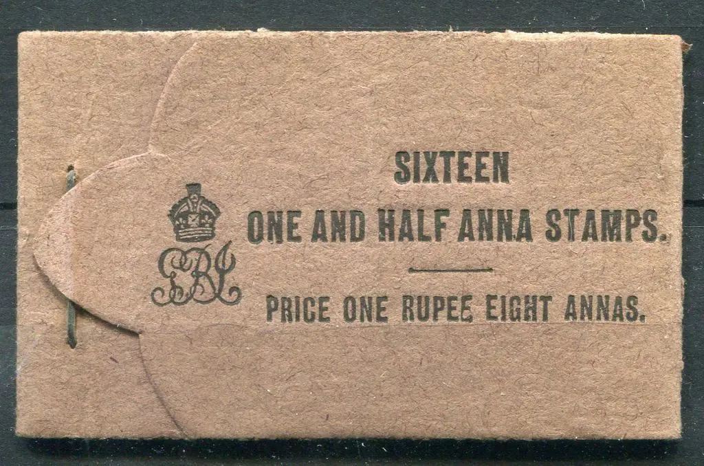 India 1921 1r8a KGV booklet containing 16 x 1½ in ... Image 1++