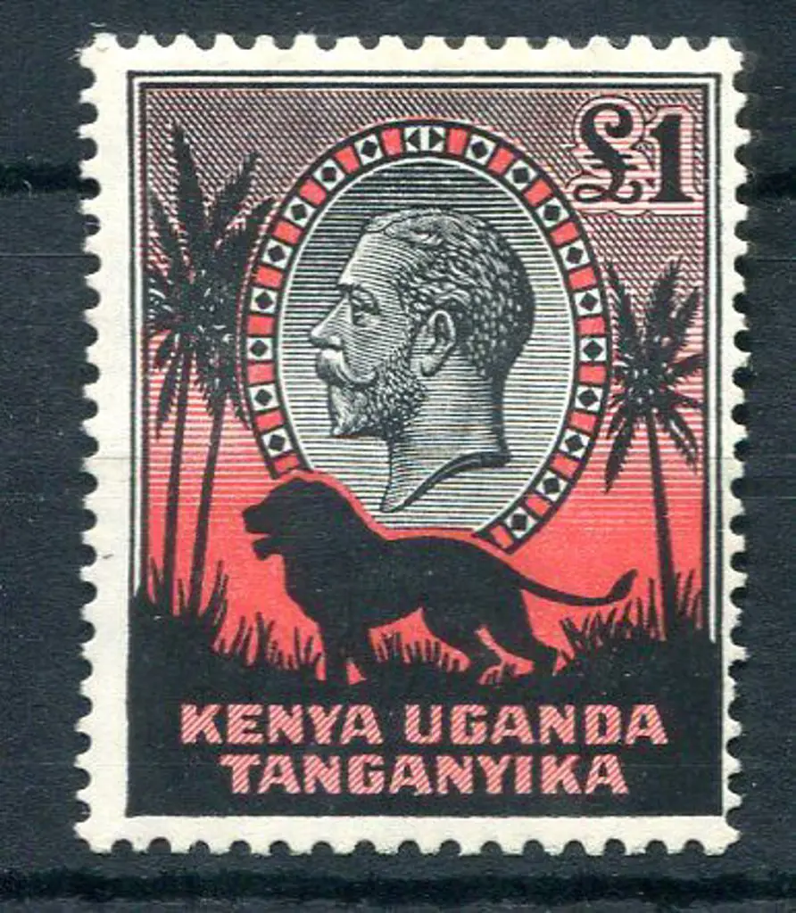 Kenya, Uganda & Tanganyika 1935/37 £1 black & red ... Image 1++