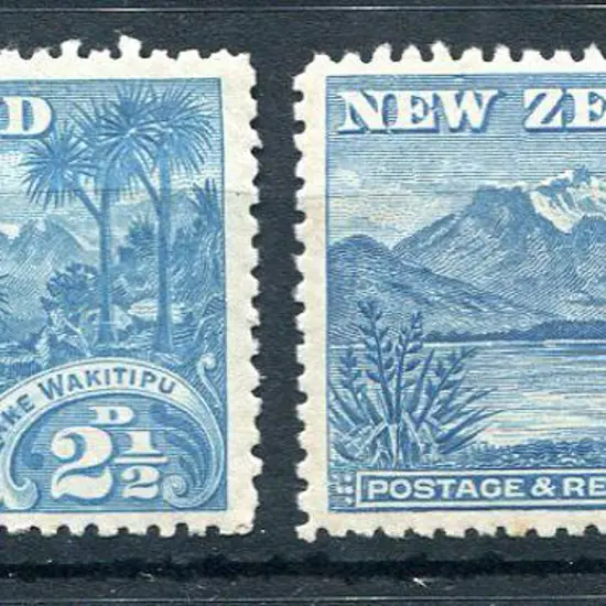 New Zealand 1898 2½d "Wakitipu" & "Wakatipu" ...