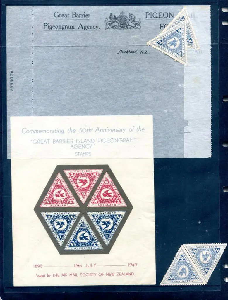New Zealand 1898/99 Pigeongram Agency issues of ... Image 1++