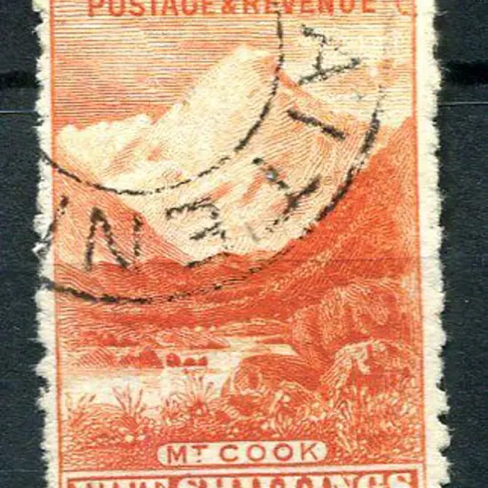 New Zealand 1902/09 5/- vermilion, perf 11 with ...