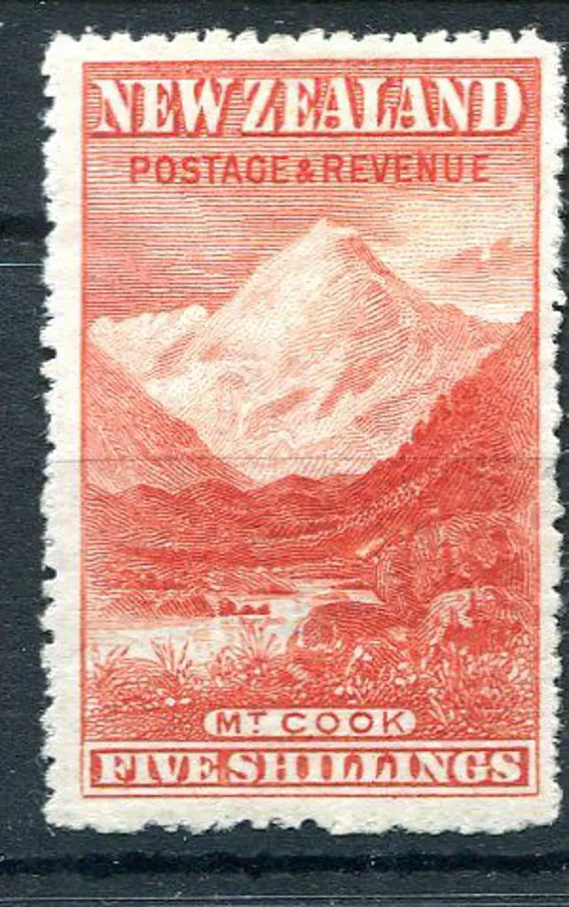New Zealand 1902/09 5/- dull red with upright wmk. ... Image 1++