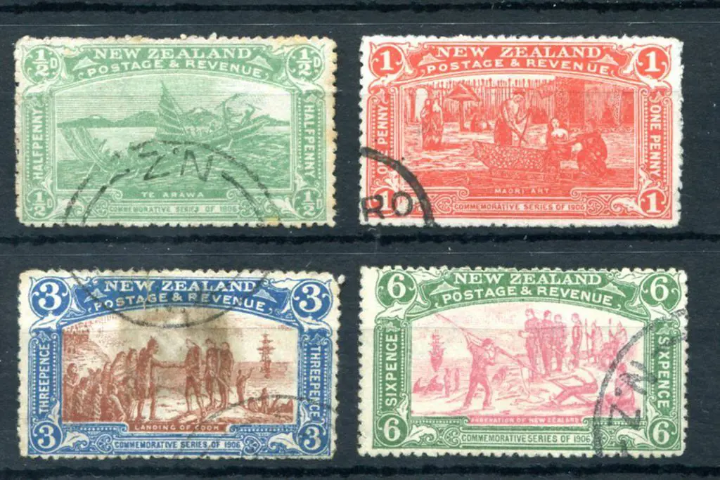 New Zealand 1906 Christchurch Exhibition set of 4 ... Image 1++