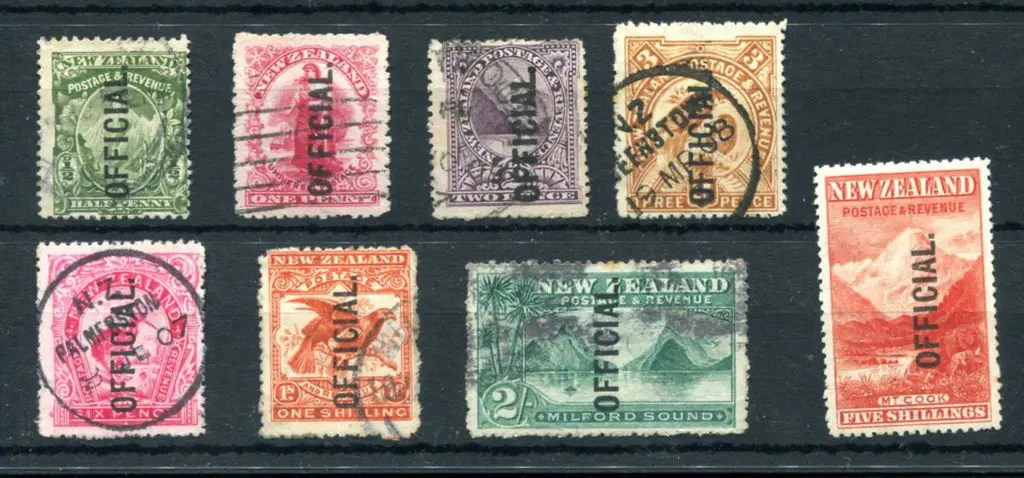 New Zealand 1907/11 "Official" ovptd simplified ... Image 1++