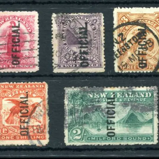 New Zealand 1907/11 "Official" ovptd simplified ...