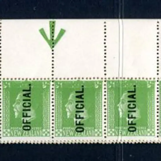 New Zealand 1915 ½d green KGV ovptd "OFFICIAL" ...