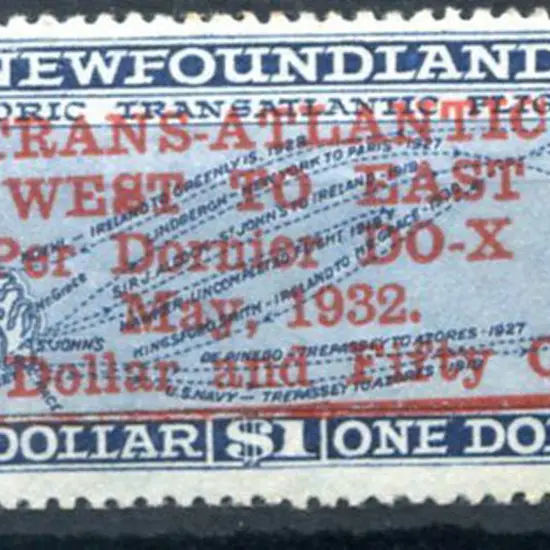Newfoundland 1932 $1.50 on $1 deep blue ...