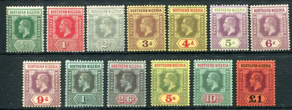 Nigeria-Northern 1912 ½d to £1 KGV. Majority MLH ... Image 1++