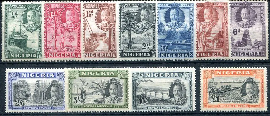 Nigeria-Southern 1936 Pictorials to £1. 6d mint ... Image 1++