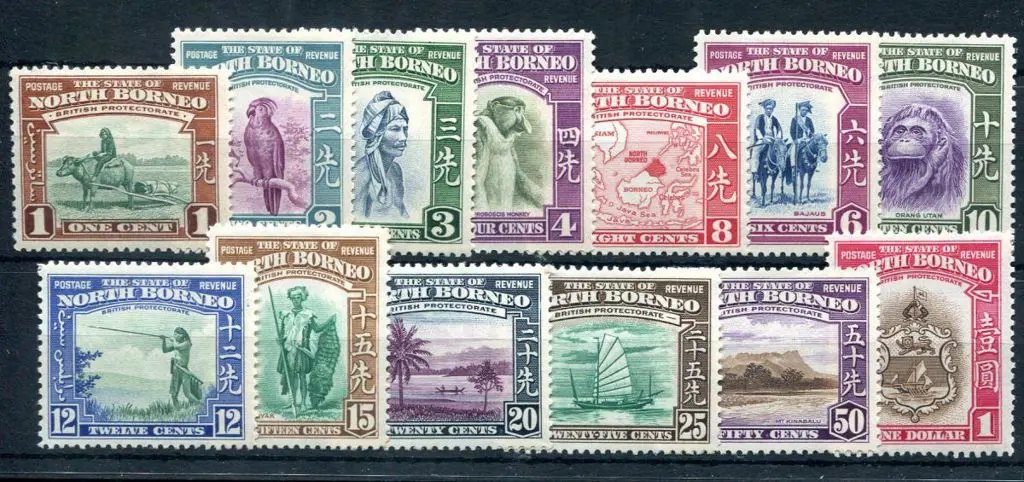 North Borneo 1939 Pictorials to $1 MLH. SG ... Image 1++