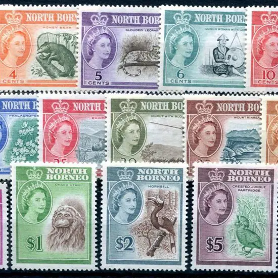 North Borneo 1961 QEII Defins complete to $10. ...