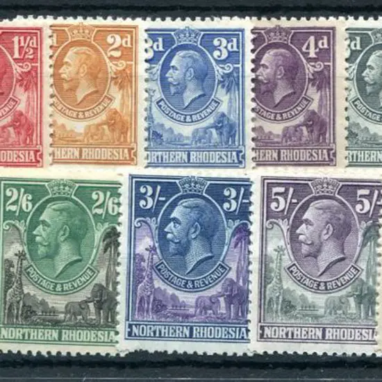 Northern Rhodesia 1925/29 ½d to 10/- KGV, the ...