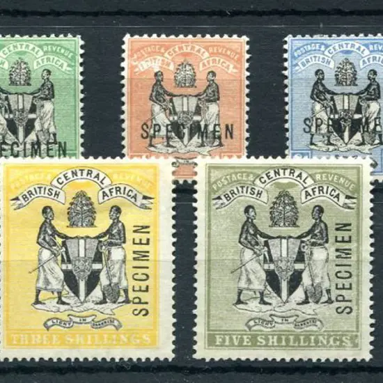 Nyasaland 1895 Arms set to £1 with no wmk & ovptd ...