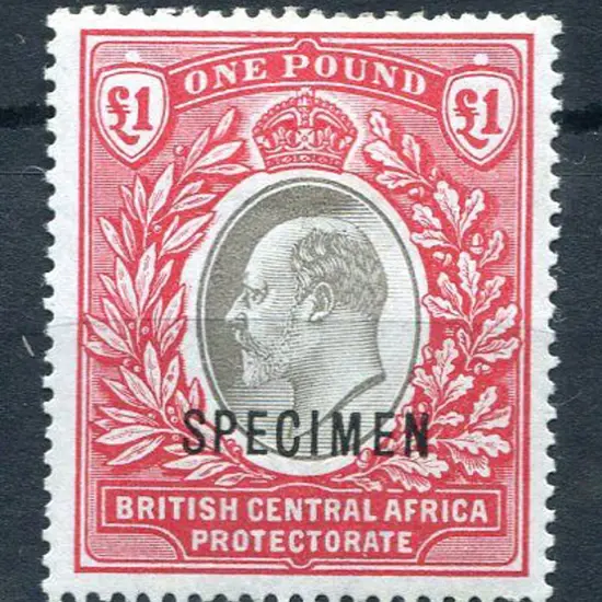 Nyasaland 1903/04 £1 grey & carmine KEVII ovptd ...