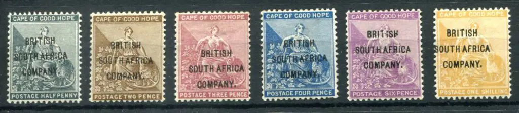 Rhodesia 1896 "British South Africa Company" ovpts ... Image 1++