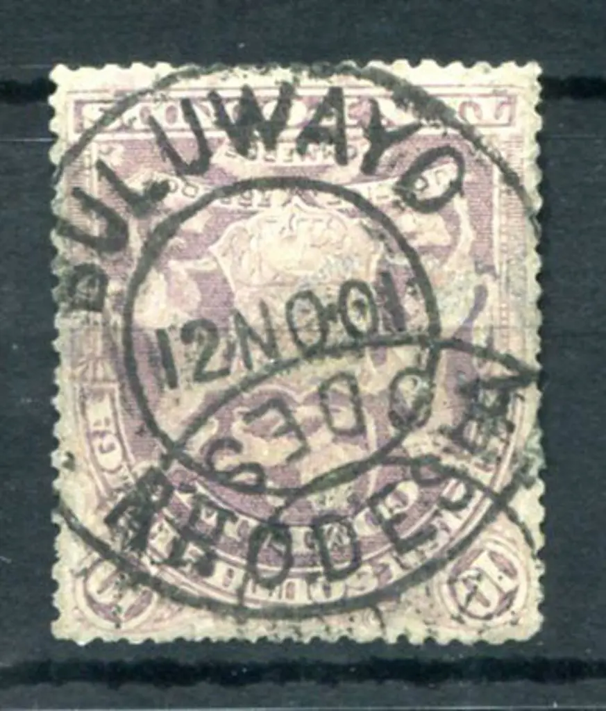 Rhodesia 1898/1908 £10 lilac with clear "Bulawayo" ... Image 1++
