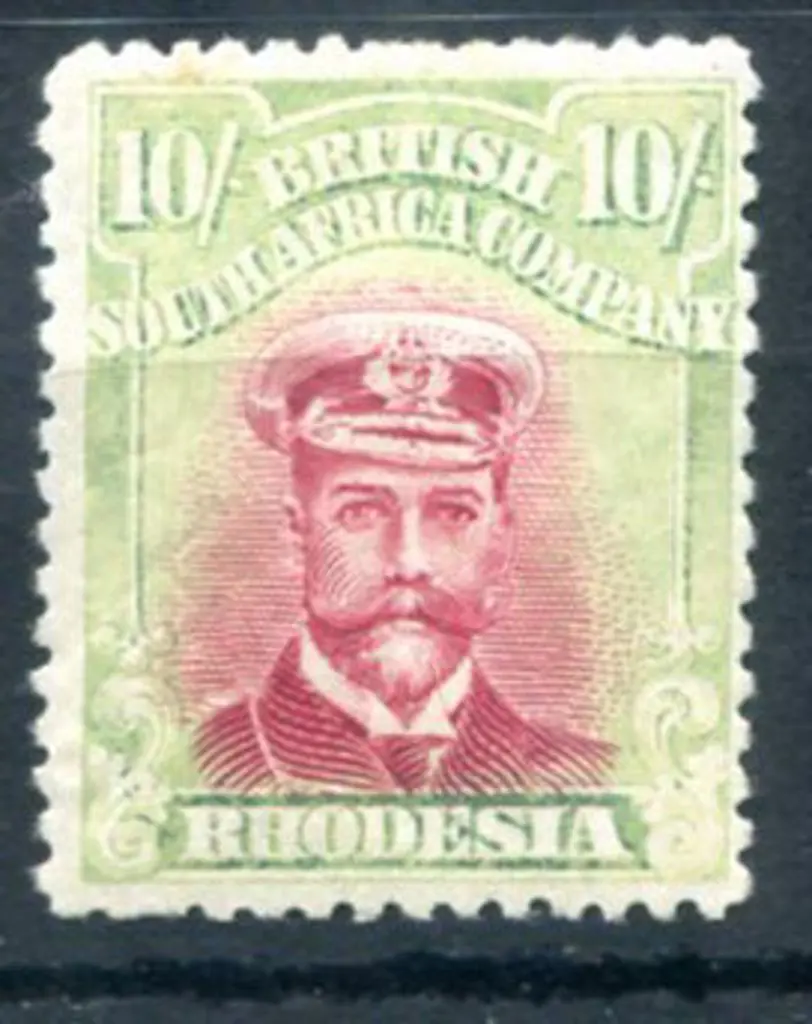 Rhodesia 1922/24 10/- crimson & bright ... Image 1++