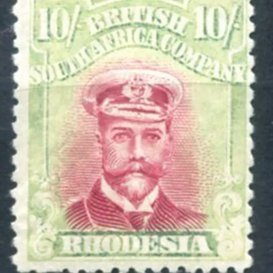 Rhodesia 1922/24 10/- crimson & bright ...