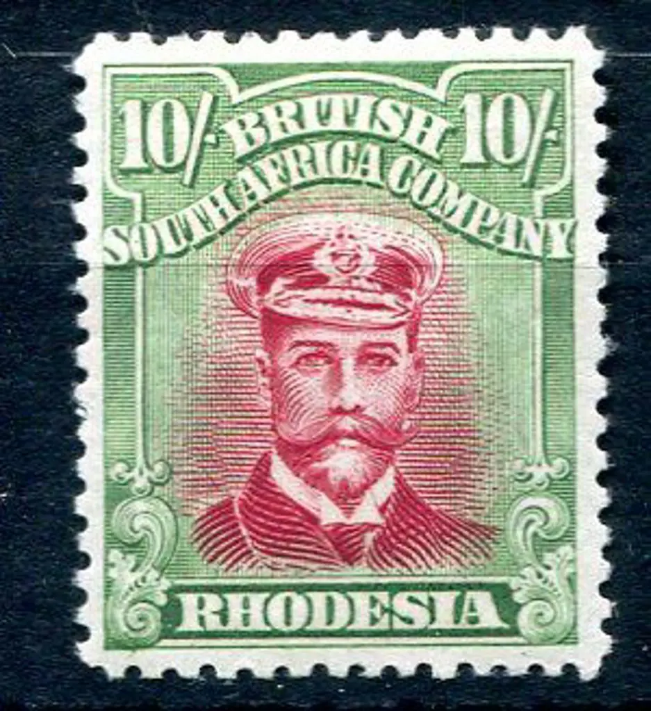 Rhodesia 1922/24 10/- crimson & bright ... Image 1++