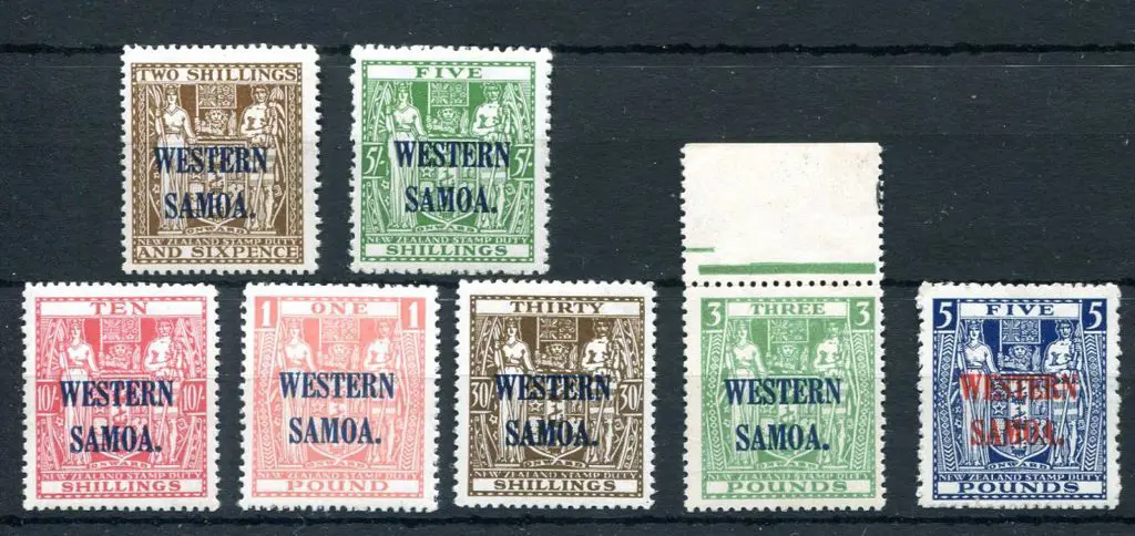 Samoa 1945/53 "WESTERN SAMOA." ovpts on multiple ... Image 1++