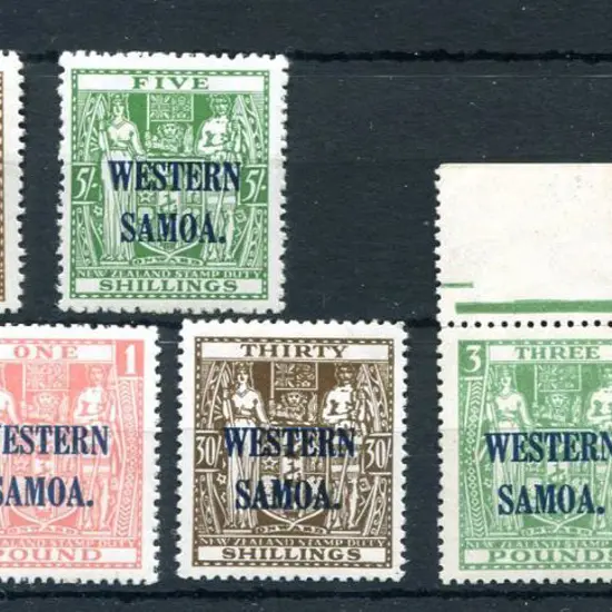 Samoa 1945/53 "WESTERN SAMOA." ovpts on multiple ...