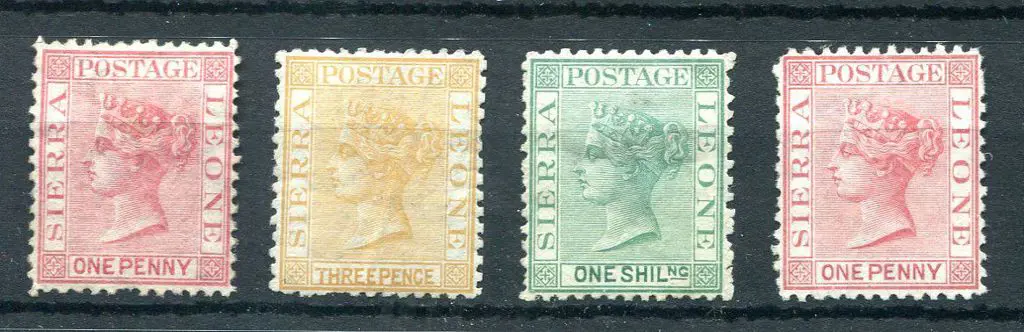Sierra Leone 1872/73 QV Cr/CC wmk, perf. 12½ with ... Image 1++