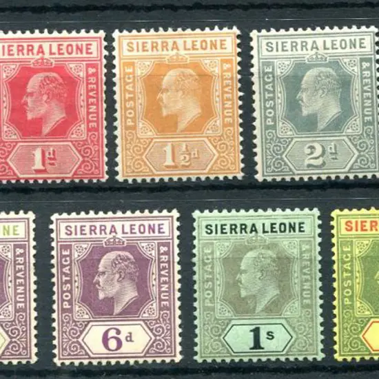 Sierra Leone 1907/12 ½d to £1 KEVII, MCA wmk. ...