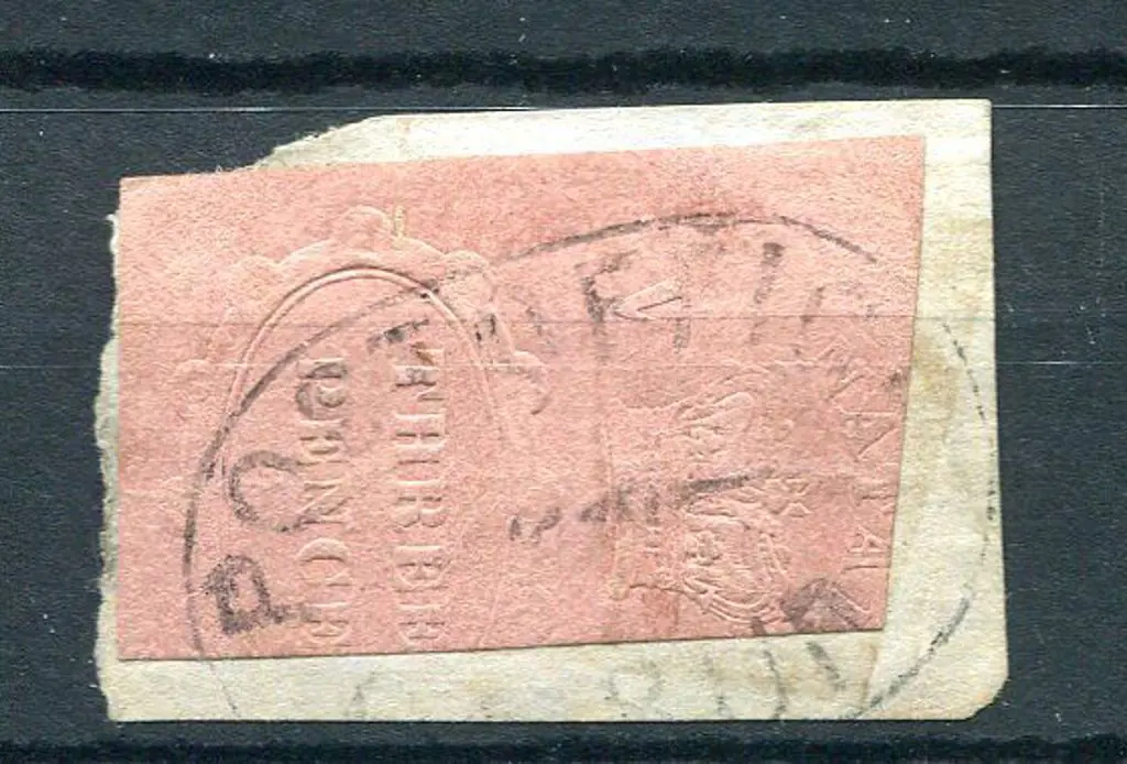 South Africa-Natal 1857 3d embossed in colourless ... Image 1++