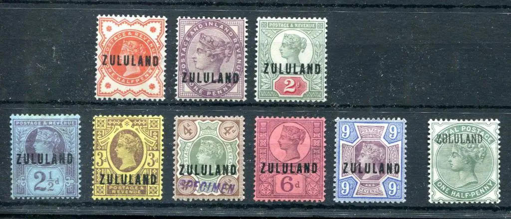 South Africa Zululand 1888/93 "ZULULAND" ovpts on ... Image 1++