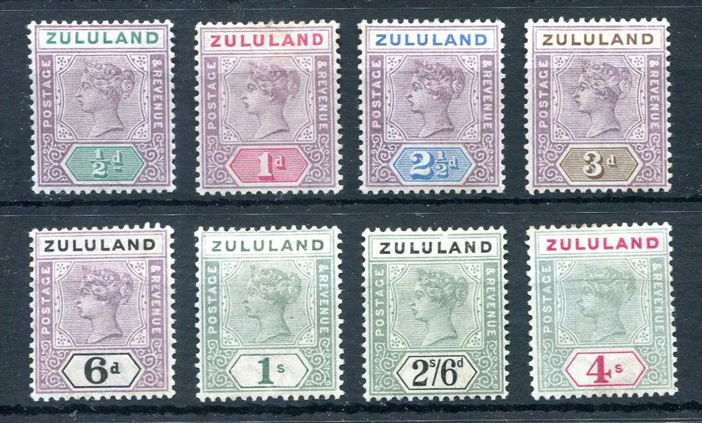 South Africa Zululand 1894/96 QV to 4/-. Fresh ... Image 1++