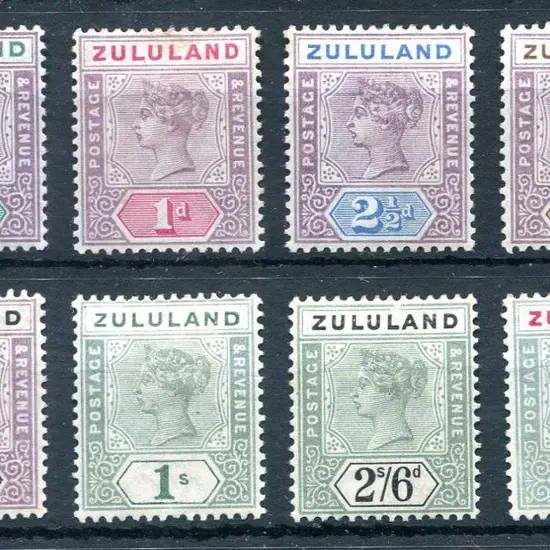 South Africa Zululand 1894/96 QV to 4/-. Fresh ...