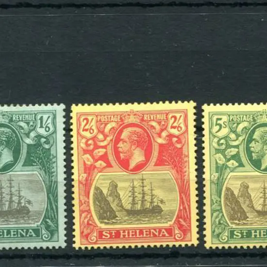 St Helena 1922/37 4d to £1 KGV Badge MCA wmk set ...