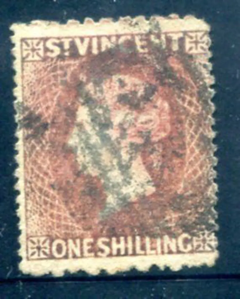 St Vincent 1872/75 1/- lilac rose, perf 11x15. ... Image 1++
