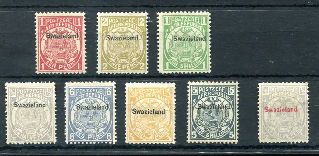 Swaziland 1889/90 "Swaziland" ovpts on Transvaal ... Image 1++
