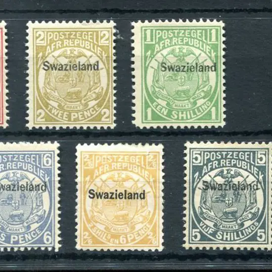 Swaziland 1889/90 "Swaziland" ovpts on Transvaal ...