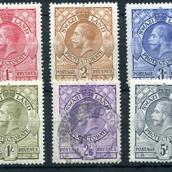 Swaziland 1933 KGV set to 10/- with 2/6d used & ...
