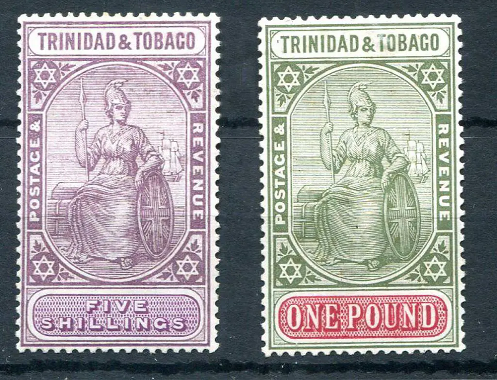 Trinidad & Tobago 1921/22 5/- dull purple & ... Image 1++