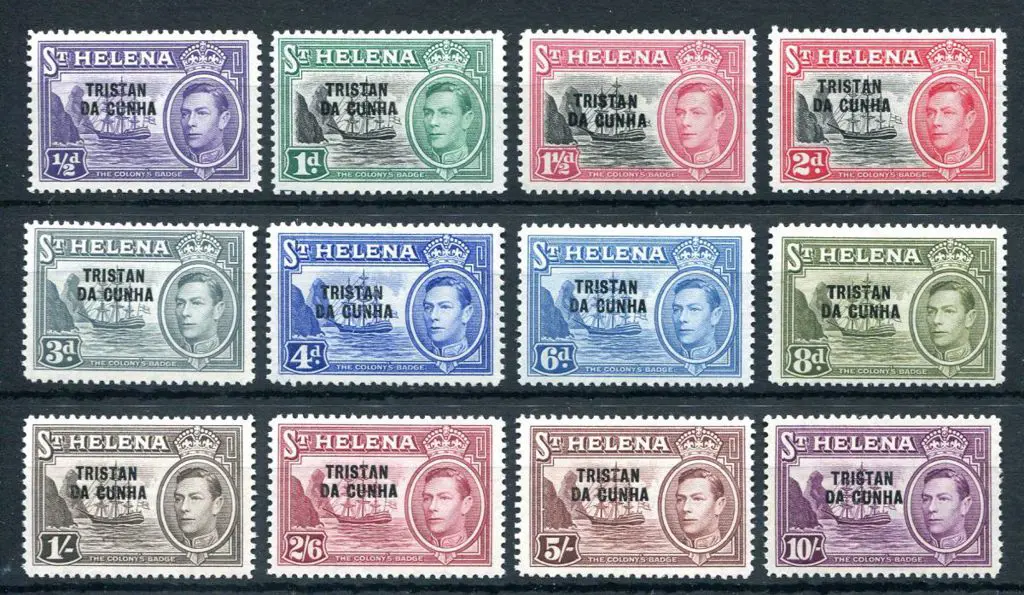 Tristan da Cunha 1952 ½d to 10/- "TRISTAN DA ... Image 1++