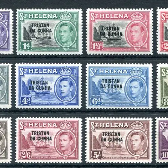 Tristan da Cunha 1952 ½d to 10/- "TRISTAN DA ...