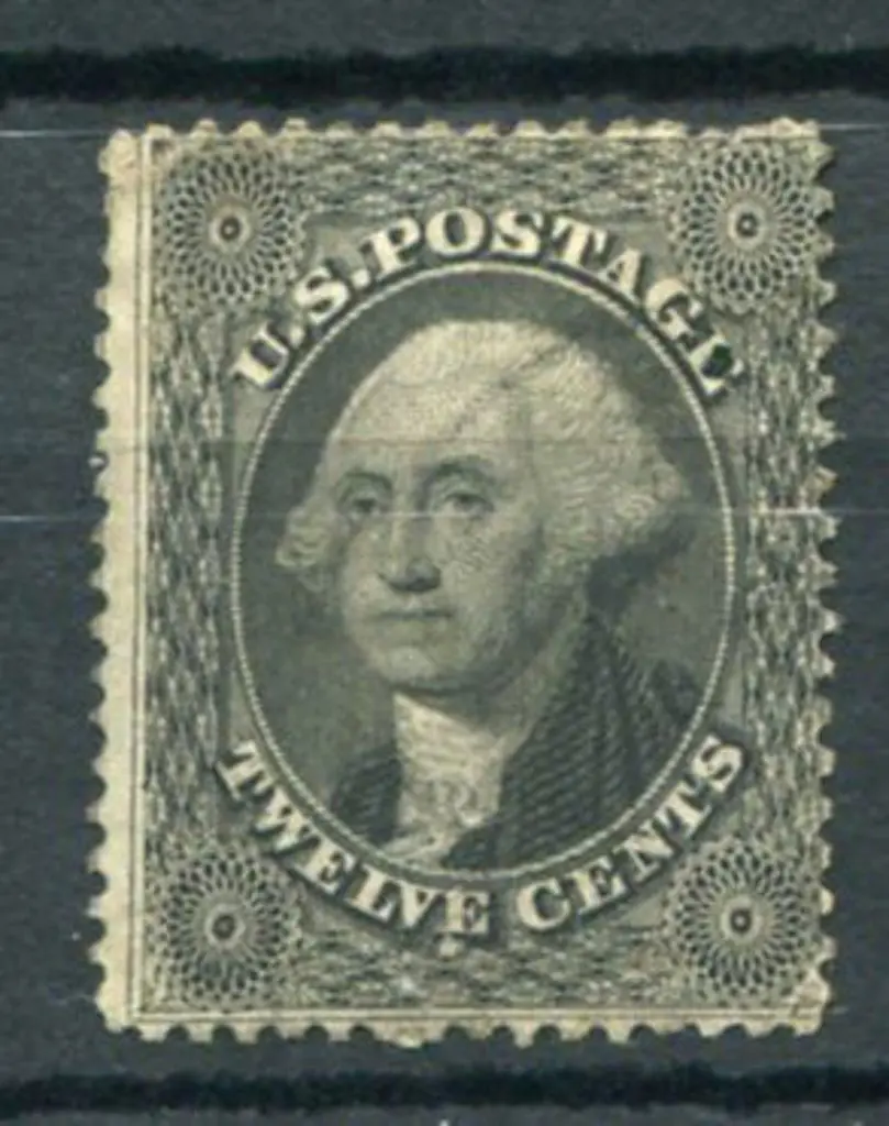 USA 1857/61 12¢ black perf. 15x15½. Centred to top ... Image 1++