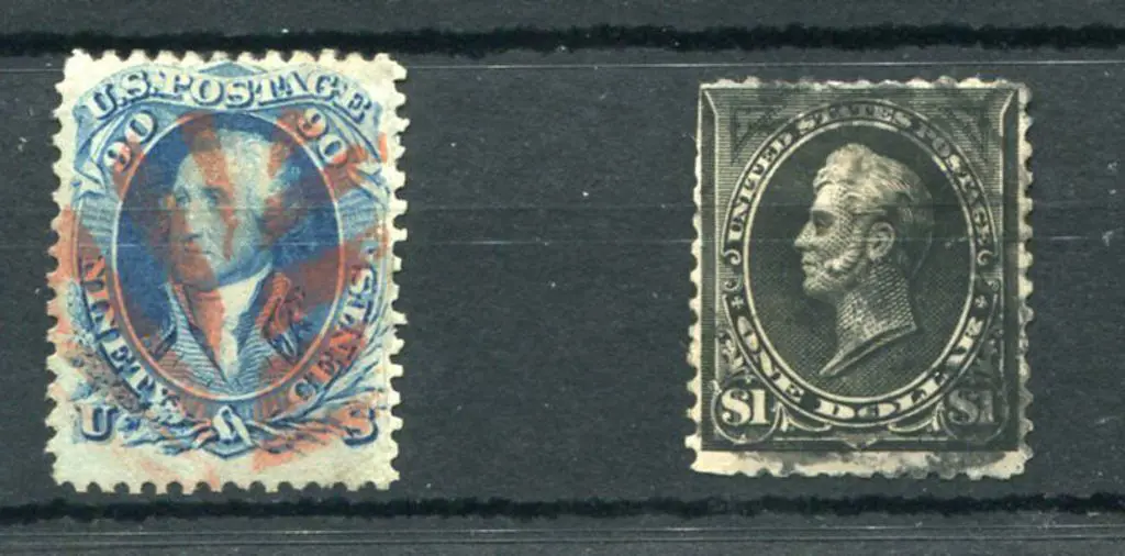 USA 1861/62 90¢ pale blue, perf 12. F/U with ... Image 1++