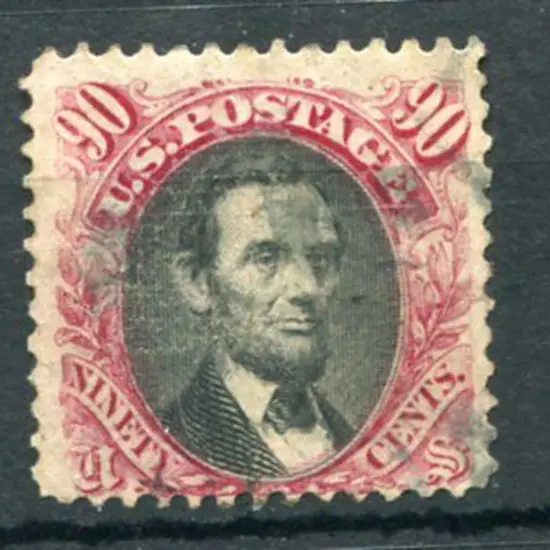 USA 1869 90¢ Lincoln. Centred low with grill & ...