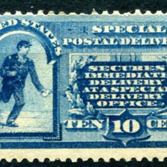 USA 1885 10¢ deep blue Special Delivery with "At a ...