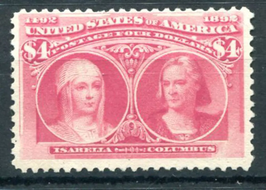 USA 1893 $4 crimson lake. Mint without gum. An ... Image 1++