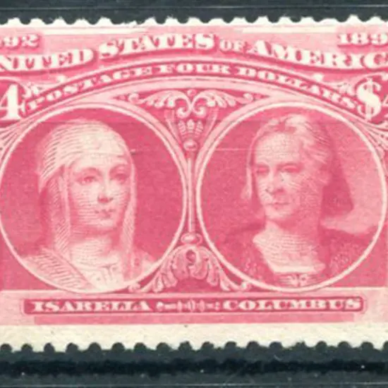 USA 1893 $4 crimson lake. Mint without gum. An ...